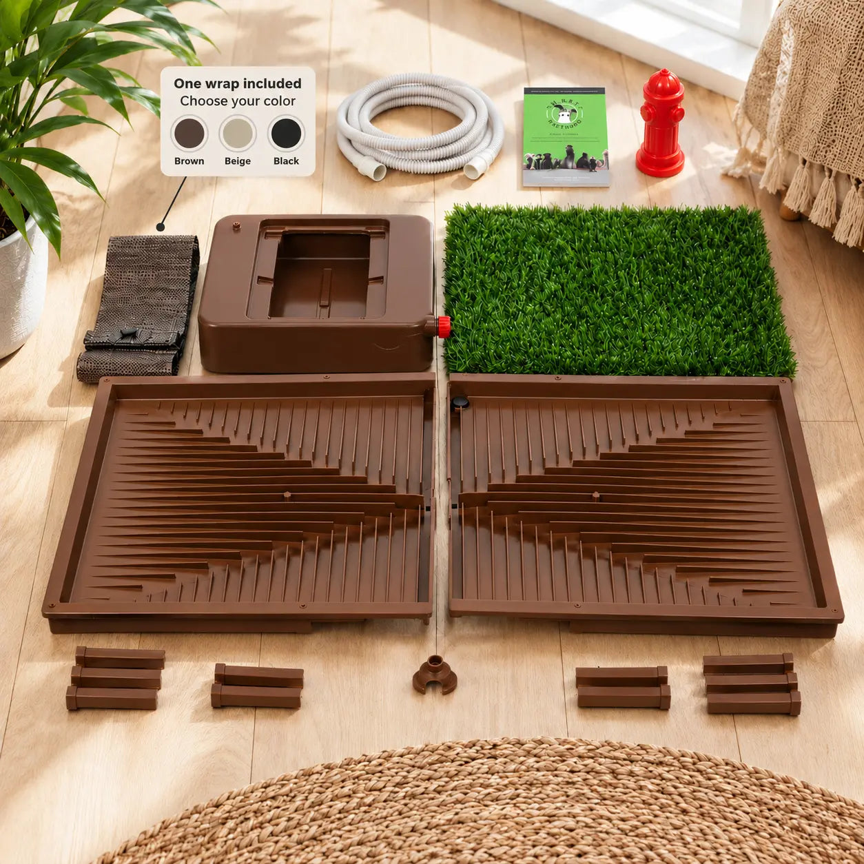 Complete CORE base components, grass, hydrant, drainage hose, catch basin, and wrap color options
