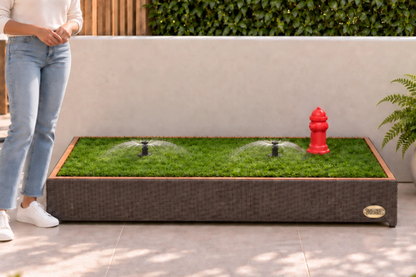 CLASSIC Premium operating outdoors with both sprinklers running
