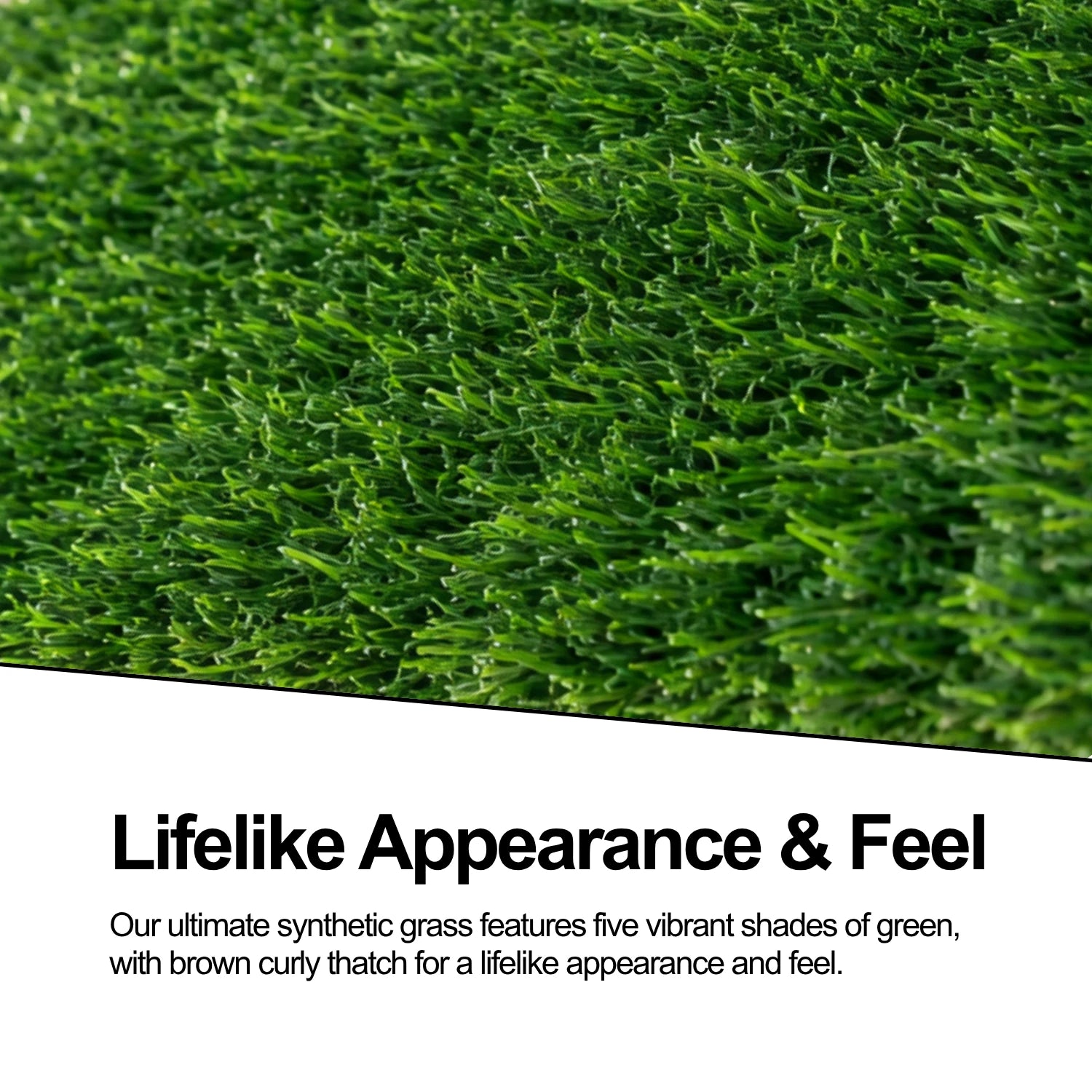 Lifelike appearance and feel of synthetic grass