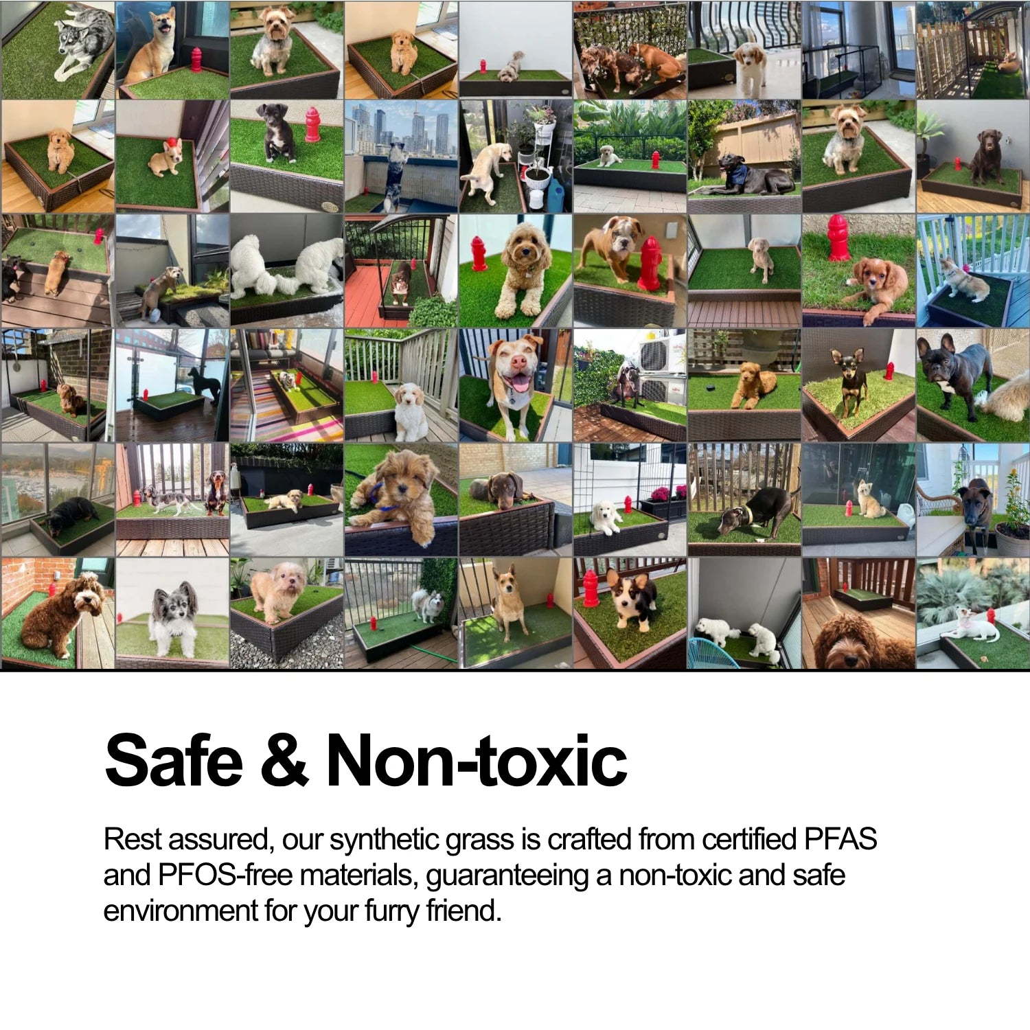 Synthetic grass safety and materials information