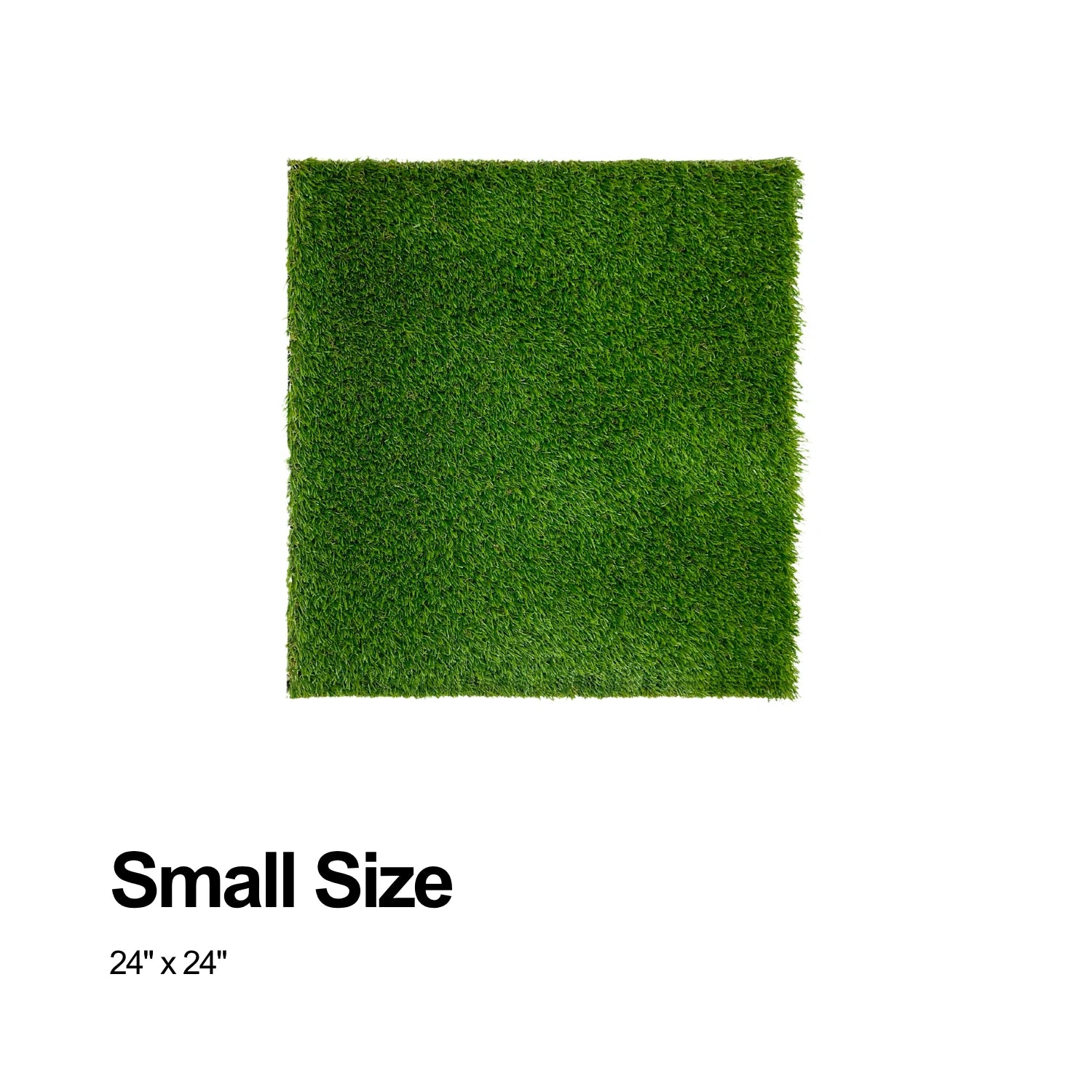 Small-size synthetic grass, 24 by 24 inches